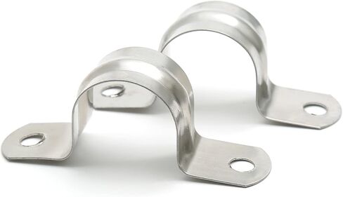 Suiwotin 25 قطعة M20 (3/4 بوصة) مشابك قناة، الفولاذ المقاوم للصدأ بفتحتين حزام على شكل حرف U شريط أنابيب صلب، شماعة مشبك كابل مع فتحتين تناسب أنابيب 3/4 بوصة OD in Kuwait