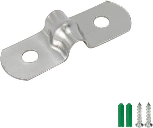 Sydien 50 قطعة M5 2 فتحة حزام U قوس أنبوب حزام الفولاذ المقاوم للصدأ أنابيب صلبة حزام المشبك in Kuwait