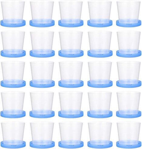 50 قطعة 40 مللي كوب البول أكواب البول البلاستيكية المعقمة أكواب عينة معقمة أكواب جمع العينات مع أغطية حاوية البول حاويات العينات ملحقات اختبار البول (لون عشوائي) in Kuwait