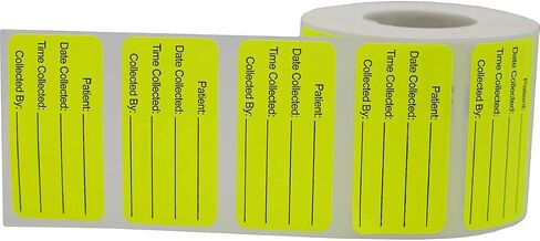 Specimen Collection Medical Healthcare Labels, 1 x 2" Inch Rectangles, 500 Total Per Roll in Saudi Arabia