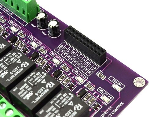 وحدة التتابع الكهرومغناطيسي ذات 8 قنوات 10 أمبير تحكم مباشر 3.3 فولت 5.0 فولت وقت التشغيل 8 مللي ثانية كحد أقصى/متوافق مع تطبيقات Arduino وRaspberry PI وMCU وPLC/اللوحة تناسب حامل بلاستيك السكك الحديدية DIN. in Kuwait
