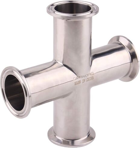 DERNORD 4 Way Cross Clamp Fits 1.5" Tri-clamp Sanitary Fitting Stainless Steel 304, 32mm Pipe OD in Kuwait