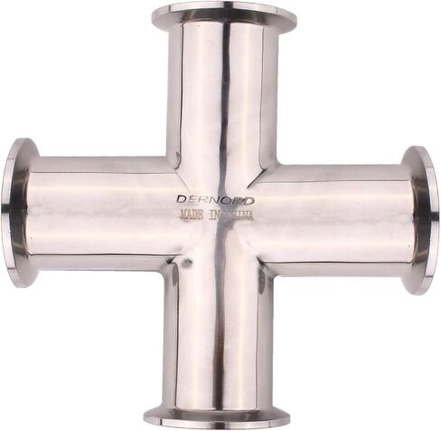 DERNORD 4 Way Cross Clamp Fits 1.5" Tri-clamp Sanitary Fitting Stainless Steel 304, 32mm Pipe OD in Kuwait