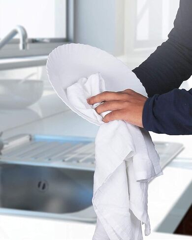 SIMPLI-MAGIC 79374C Flour Sack Kitchen Towels, White (Pack of 24, 336 Count Total) in Saudi Arabia