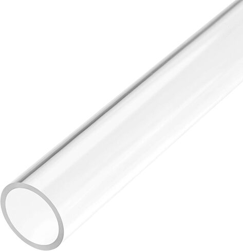 uxcell Clear Rigid Acrylic Pipe 21mm(13/16") ID x 25mm(1") OD x 305mm(12") Round Tube Tubing in Kuwait