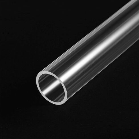 uxcell Clear Rigid Acrylic Pipe 21mm(13/16") ID x 25mm(1") OD x 305mm(12") Round Tube Tubing in Kuwait