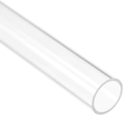 uxcell Clear Rigid Acrylic Pipe 21mm(13/16") ID x 25mm(1") OD x 305mm(12") Round Tube Tubing in Kuwait