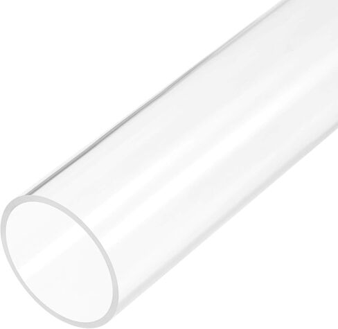 uxcell Clear Rigid Acrylic Pipe 21mm(13/16") ID x 25mm(1") OD x 305mm(12") Round Tube Tubing in Kuwait