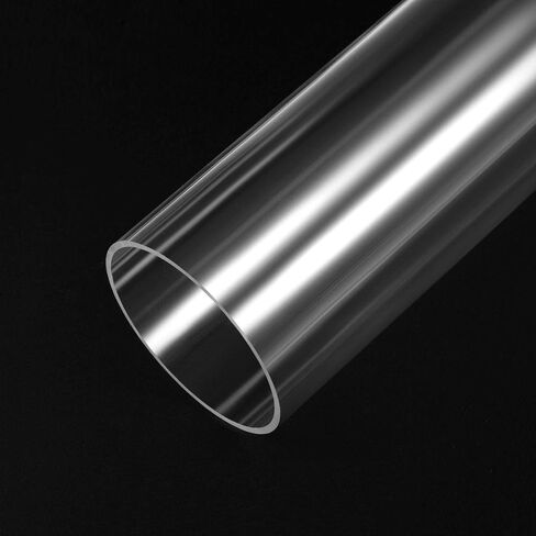 uxcell Clear Rigid Acrylic Pipe 21mm(13/16") ID x 25mm(1") OD x 305mm(12") Round Tube Tubing in Kuwait