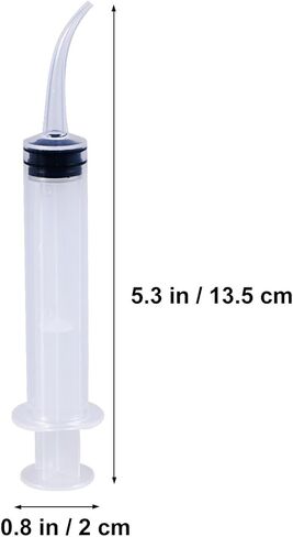 4pcs Disposable Dental Irrigation Syringe with Curved Tip Colostrum Syringes for Dental Care in Kuwait