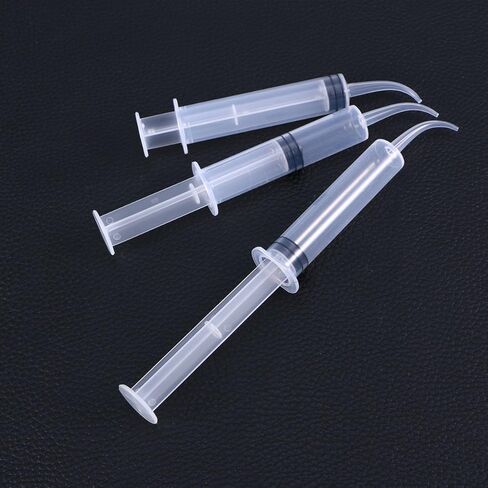 4pcs Disposable Dental Irrigation Syringe with Curved Tip Colostrum Syringes for Dental Care in Kuwait