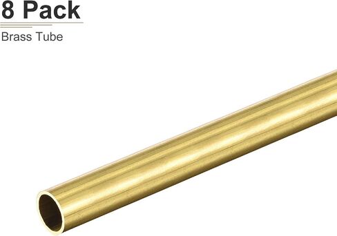 أنبوب نحاسي DTGN 7.5 مم × 0.5 مم × 300 مم (ODxWall TxL) - 8 عبوات - جيد لإطار ديكور DIY لمعدات الآلات - أنابيب معدنية مستديرة in Saudi Arabia