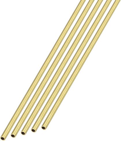 أنبوب نحاسي METALLIXITY (1.5 مم OD × 0.25 مم جدار T × 300 مم طول) 5 قطع، أنابيب مستقيمة - للأثاث المنزلي، والآلات، والحرف اليدوية اليدوية in Kuwait