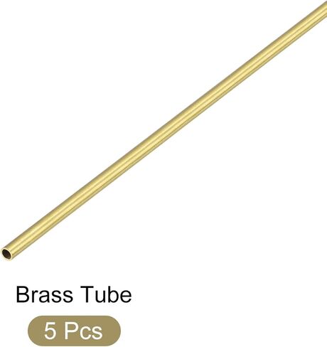 أنبوب نحاسي METALLIXITY (1.5 مم OD × 0.25 مم جدار T × 300 مم طول) 5 قطع، أنابيب مستقيمة - للأثاث المنزلي، والآلات، والحرف اليدوية اليدوية in Kuwait