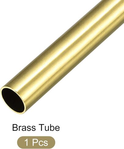 METALLIXITY Brass Tube (15mm OD x 1mm Wall T x 200mm L), Straight Tubing - for Home Furnishing, Machinery, DIY Handicraft in Kuwait