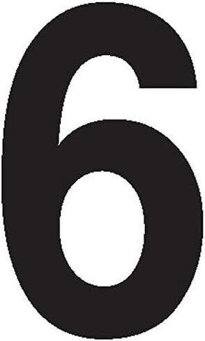 Labelmaster NUMBER6W"Number 6" Labels, 3 1/2", White Vinyl (عبوة من 50) in Saudi Arabia