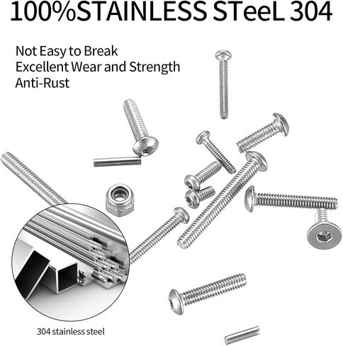 216 قطعة من مسامير وصواميل غطاء الرأس ذات المقبس السداسي، مجموعة متنوعة من براغي الماكينة المصنوعة من الفولاذ المقاوم للصدأ، مجموعة أدوات براغي سداسية الرأس - M1.5/M1.6/M2/M2.5/M3 in Kuwait