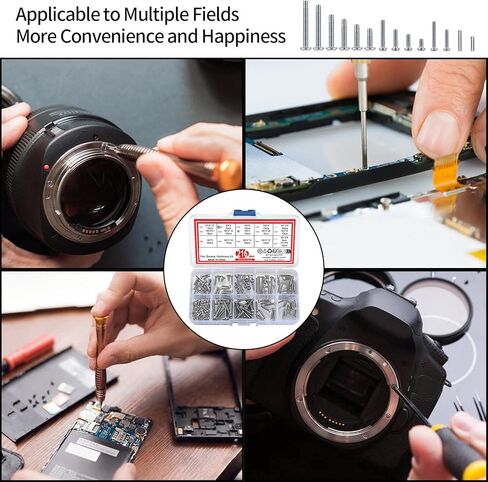 216 قطعة من مسامير وصواميل غطاء الرأس ذات المقبس السداسي، مجموعة متنوعة من براغي الماكينة المصنوعة من الفولاذ المقاوم للصدأ، مجموعة أدوات براغي سداسية الرأس - M1.5/M1.6/M2/M2.5/M3 in Kuwait