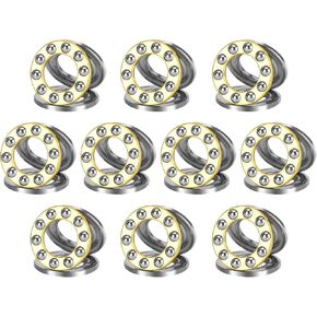 Thrust Ball Bearings, 10pcs F5-10M Miniature Plane Axial Ball Bearing 3-in-1, 5mm x 10mm x 4mm Chrome Steel Single Direction