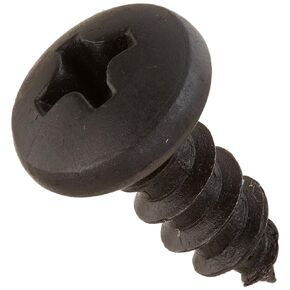 Small Parts 1008APPB Steel Sheet Metal Screw, Black Oxide Finish, Pan Head, Phillips Drive, Type A, #10-12 Thread Size, 1/2" Length (Pack of 100) in Saudi Arabia