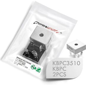 (Pack of 2 Pieces) Chanzon KBPC3510 Bridge Rectifier Diode 35A 1000V KBPC Single Phase, Full Wave 35 Amp 1000 Volt Electronic Silicon Diodes