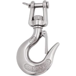 SHENGHUISS 3/8'' (SWL 1000KGS) Clevis Slip Hook,Stainless Steel 304 Safety Latch Jaw & Eye Swivel Lifting Hoisting Chain Hooks for Rigging Towing Winch ATV Trailer Crane Wrecker etc in Saudi Arabia