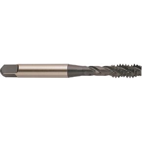 YG-1 G4 Series Vanadium Alloy HSS Spiral Flute Tap, Uncoated (Bright) Finish, Round Shank with Square End, Bottoming Chamfer, M8-1.25 Thread Size, D5 Tolerance in Saudi Arabia