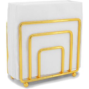 Napkin Holder Freestanding Metal Tabletop Tissue Dispenser for Tables, Dining, Kitchen, Restaurant, Picnic (Black)