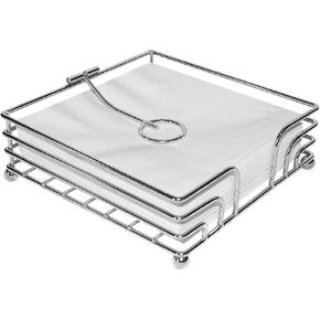 Blue Donuts Wire Collection Napkin Holder – Napkin Holders for Tables, Dining Table Napkin Holders for Kitchen, Flat Napkin Holder, Chrome in Saudi Arabia
