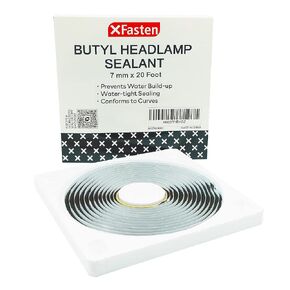 XFasten Butyl Headlamp Sealant, 7 millimeters x 20 Feet, 7 millimeters Thick, OEM Grade Automotive Rubber Butyl Rope Tape for Headlamp, Headlight, Windshield, Window, and Pool Light Sealant Tape in Saudi Arabia