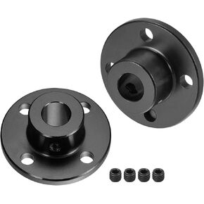 uxcell 8mm Inner Dia H13xD10 Rigid Flange Coupling Motor Guide Shaft Coupler Motor Connector for DIY Parts Black 2pcs