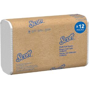 مناشف ورقية متعددة الطيات من Scott® (01804)، مزودة بجيوب امتصاصية™، ورق مقاس 9.2 × 9.4 بوصة، أبيض، (250 ورقة/عبوة، 16 حزمة/علبة، 4000 ورقة/علبة) in Saudi Arabia