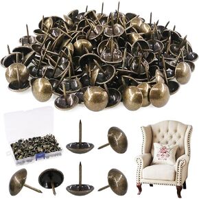 60-Pcs 1-3/16'' [30×30mm] Antique Upholstery Decorative Tacks Furniture Sofa Thumb Tacks Nails Pins Assortment Kit for Upholstered Furniture Cork Board - Bronze in Saudi Arabia