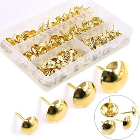Hilitchi 280-Pieces [4-Size] Tacks Bronze Nail Pins Upholstery Nail Tacks Furniture Thumb Tack Pins Assortment Kit - Size Include: 7/16'' 9/16'' 5/8'' 3/4'' (Bronze) in Saudi Arabia