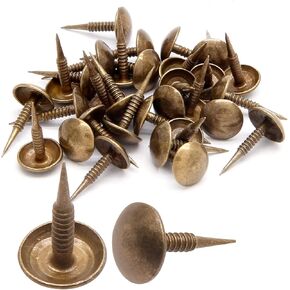 Bronze Upholstery Tacks, Decorative Tack, Furniture Tacks Pins 8mm x 15mm / 0.31 Inch x 0.6 Inch, Upholstery Nails for Sofa, Door, Jewelry Box(100Pcs)