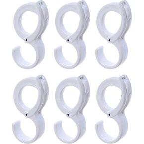 White Hanging Hooks, Multi-Purpose Hanging Hooks Hangers,Table Edge Hook,Hook Clip,Hanging Clips Hook,Windproof Hook, for Home, Office, Workshop, Exhibition(6 PCS, White) in Saudi Arabia