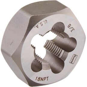 IRWIN Tools 7404 High Carbon Steel Re-Threading Hexagon Taper Pipe Dies - Die 3/8-18NPT Hrt Hanson in Kuwait