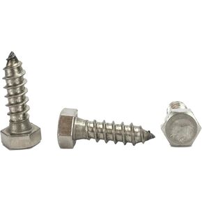 برغي سداسي متخلف من الفولاذ المقاوم للصدأ مقاس 3/8 × 1-1/4 بوصة من Chenango (يتوفر في القائمة أطوال من 1 بوصة إلى 5 بوصات)، 18-8 من الفولاذ المقاوم للصدأ، 25 قطعة (3/8 × 1-1/4) in Kuwait