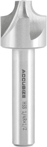Accusize Industrial Tools Hss Corner Roudning End Mill، نصف قطر 5/16 بوصة، قطر عرقوب 1/2 بوصة، أكبر قطر 1-1/8 بوصة، 3-1/4 بوصة، 1011-0512 in Kuwait