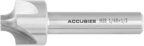 Accusize Industrial Tools Hss Corner Roudning End Mill، نصف قطر 5/16 بوصة، قطر عرقوب 1/2 بوصة، أكبر قطر 1-1/8 بوصة، 3-1/4 بوصة، 1011-0512 in Kuwait