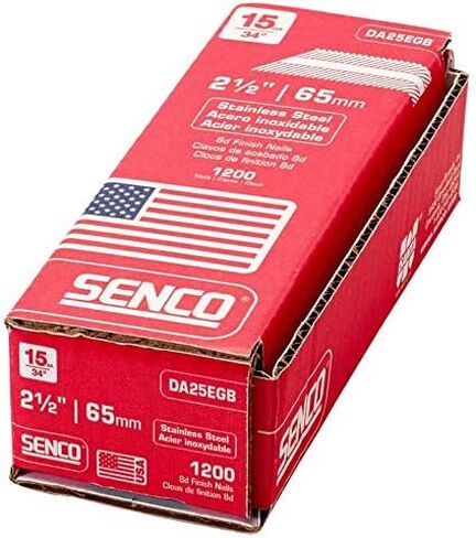 Senco DA25EGB 15 Gauge by 2-1/2" Length Stainless Steel Brad Nail (1, 200per Box) in Saudi Arabia