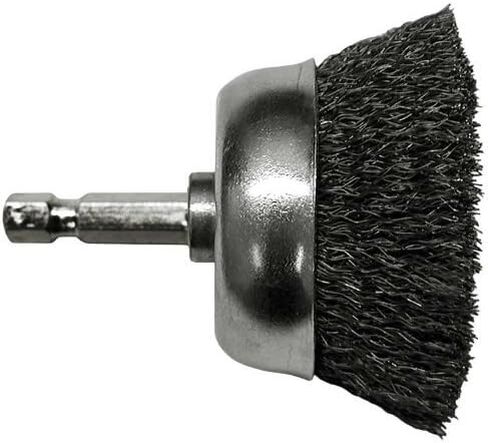 Century Drill & Tool 76221 Drill Cup Wire Brush, 2-3/4" Coarse & Crimped | 1/4" shank, 0." wire diameter, cuts steel & metal, heat and rust resistant coating in Saudi Arabia