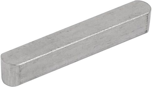 Uxcell® 40mmx6mmx6mm 304 مفتاح من الفولاذ المقاوم للصدأ Keystock Keystock دائري الأطراف 4 قطع in Saudi Arabia