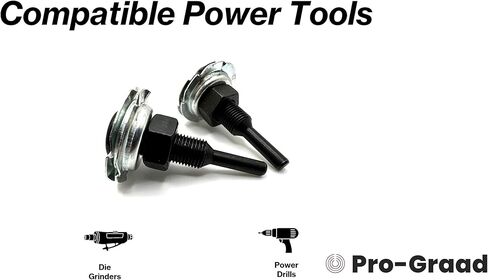 مغزل Arbor Pro-Graad للحفر أو مطحنة القالب 1/4" عرقوب 1/2" محول أربور عجلة الخيوط للتركيب 1/4" حتى 3/4" عجلات تلميع وتلميع واسعة مع فتحة مركزية 1/2" | 2 علية in Kuwait