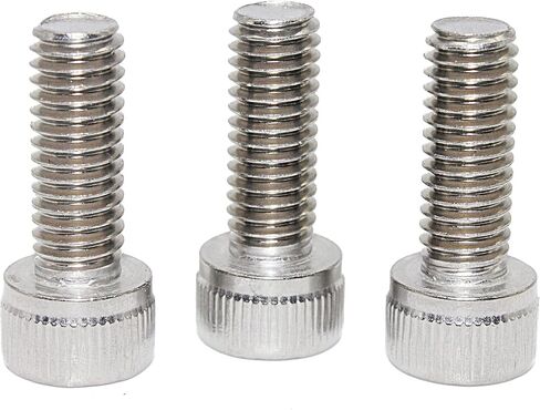 مسامير غطاء رأس المقبس Fullerkreg m3 x 8 مم، محرك مقبس Allen، Din 912، AISI 304 الفولاذ المقاوم للصدأ (18-8)، خيط كامل، لمسة نهائية لامعة، خيط الآلة، الكمية 100 in Kuwait