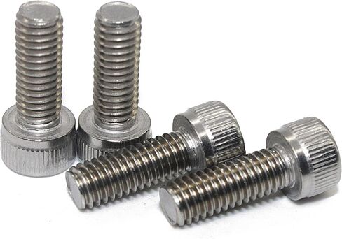 مسامير غطاء رأس المقبس Fullerkreg m3 x 8 مم، محرك مقبس Allen، Din 912، AISI 304 الفولاذ المقاوم للصدأ (18-8)، خيط كامل، لمسة نهائية لامعة، خيط الآلة، الكمية 100 in Kuwait