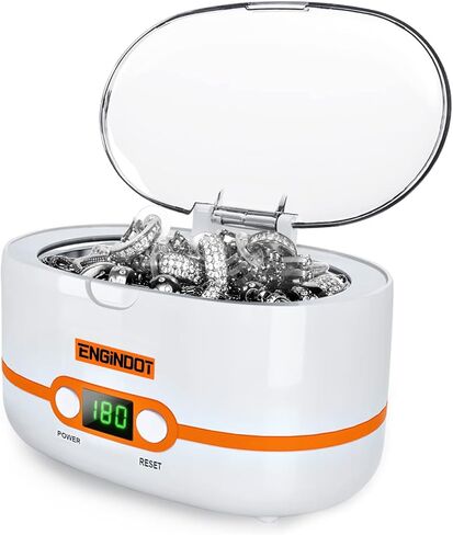 منظف ​​المجوهرات بالموجات فوق الصوتية، إنجيندوت 600 مل آلة التنظيف بالموجات فوق الصوتية الاحترافية، آلة تنظيف منزلية محمولة مع خمسة مؤقت رقمي للنظارات والساعات والأقراط والخواتم والقلائد والعملات المعدنية in Kuwait