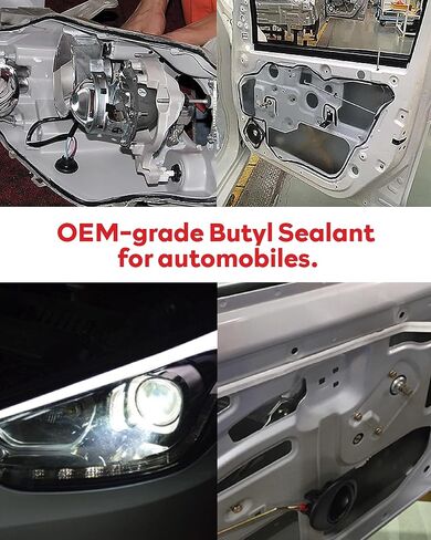 XFasten Butyl Headlamp Sealant، 7 ملم × 20 قدم، 7 ملم سميك، شريط حبل بوتيل مطاطي للسيارات من فئة OEM للمصابيح الأمامية، المصباح الأمامي، الزجاج الأمامي، النافذة، وشريط مانع التسرب لضوء حمام السباحة in Saudi Arabia