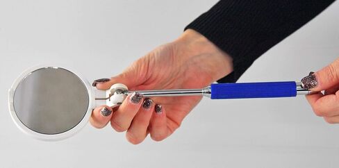 مرآة للفحص الذاتي للتقطيع من HOME-X، أداة مرآة دائرية قابلة للسحب للفحص الذاتي للمناطق التي يصعب الوصول إليها والمُسنون وذوي المعاقين ومصابي السكري - الطول 8.5" إلى 55.88 سم in Kuwait