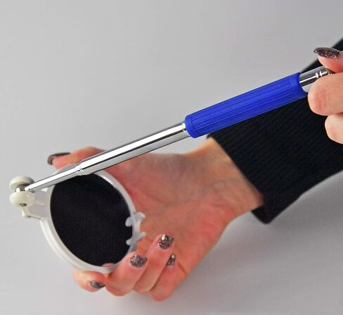 مرآة للفحص الذاتي للتقطيع من HOME-X، أداة مرآة دائرية قابلة للسحب للفحص الذاتي للمناطق التي يصعب الوصول إليها والمُسنون وذوي المعاقين ومصابي السكري - الطول 8.5" إلى 55.88 سم in Kuwait